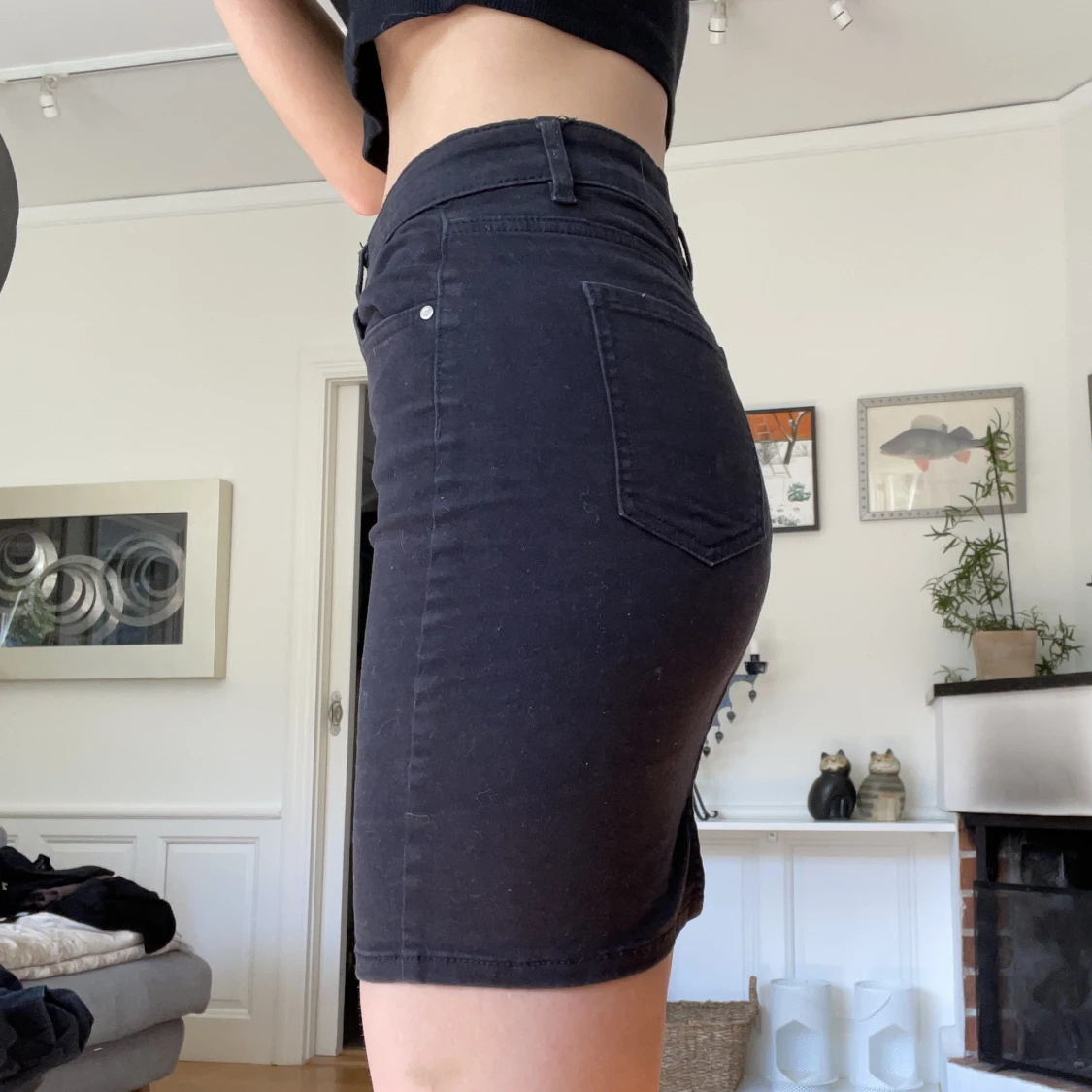 Svart jeanskjol - 90