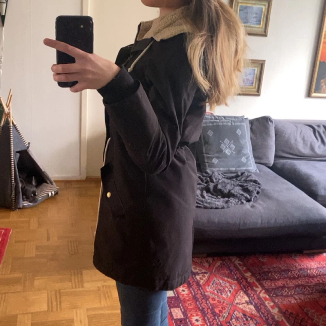 Varm fodrad vinterjacka