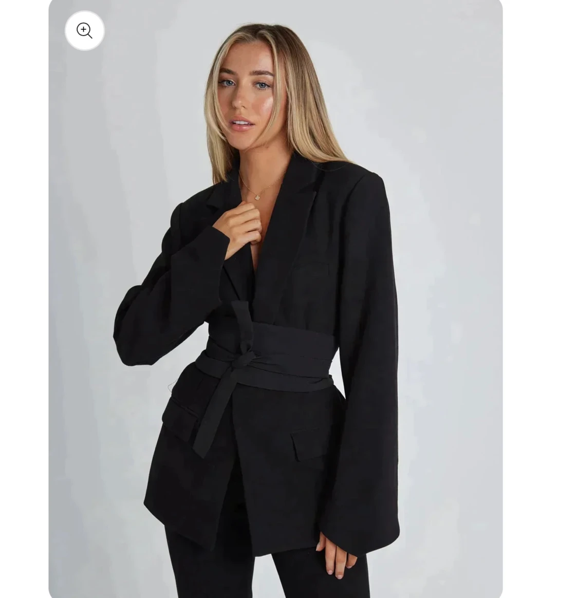 Kostym blazer med knytning