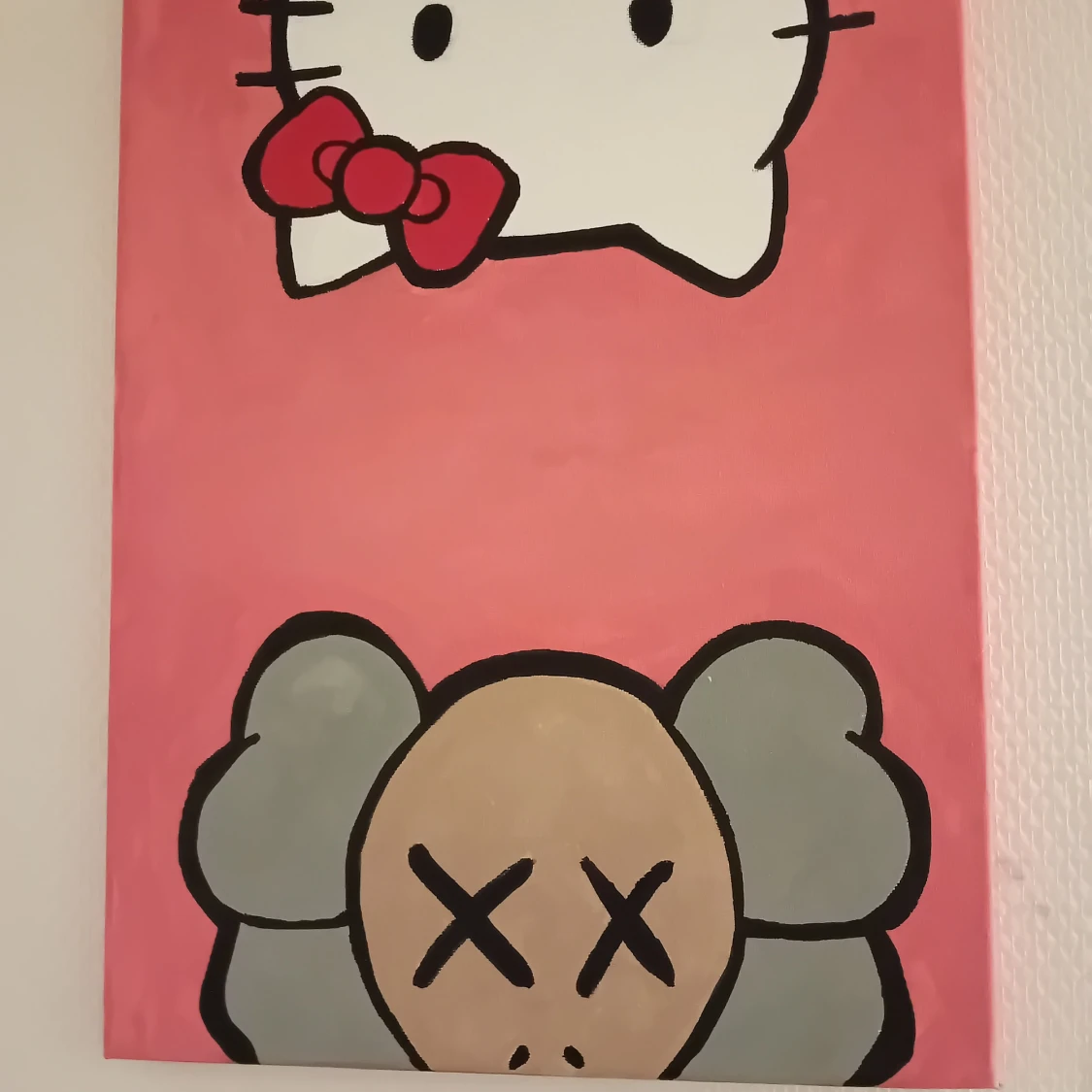 Hello kitty x Kaws målning 