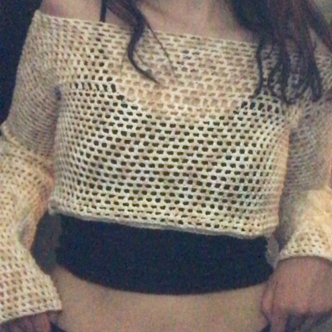 Virkad mesh topp - 91