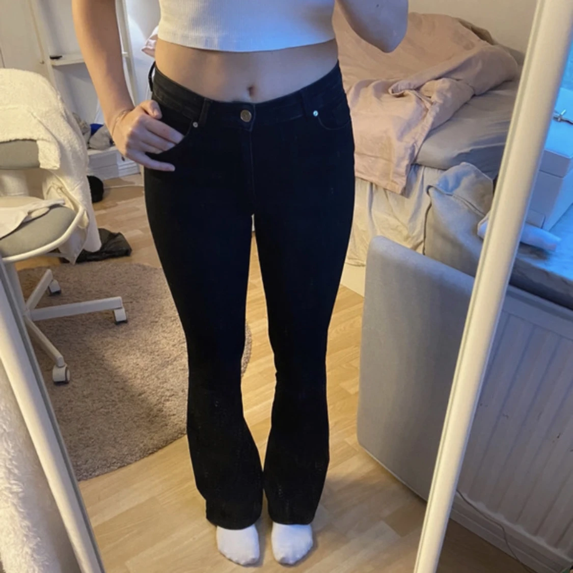 Lågmidjade bootcut jeans