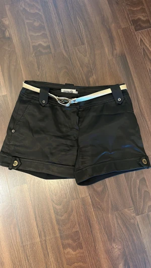 Shorts  - Jätte fina shorts i satinliknande material där bältet även ingår. Storlek: 38