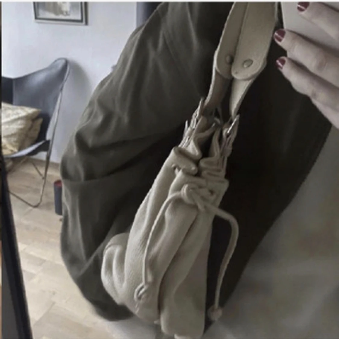 Beige handväska - 90