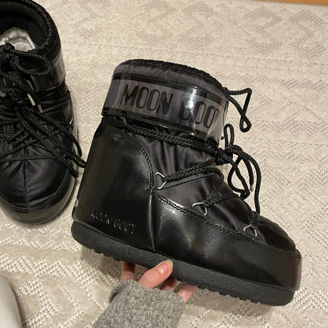 Svarta Moon Boots 