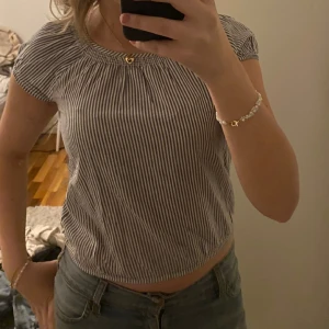 Randig blus💞 - Blårandig blus med lite puffärmar, superfin!