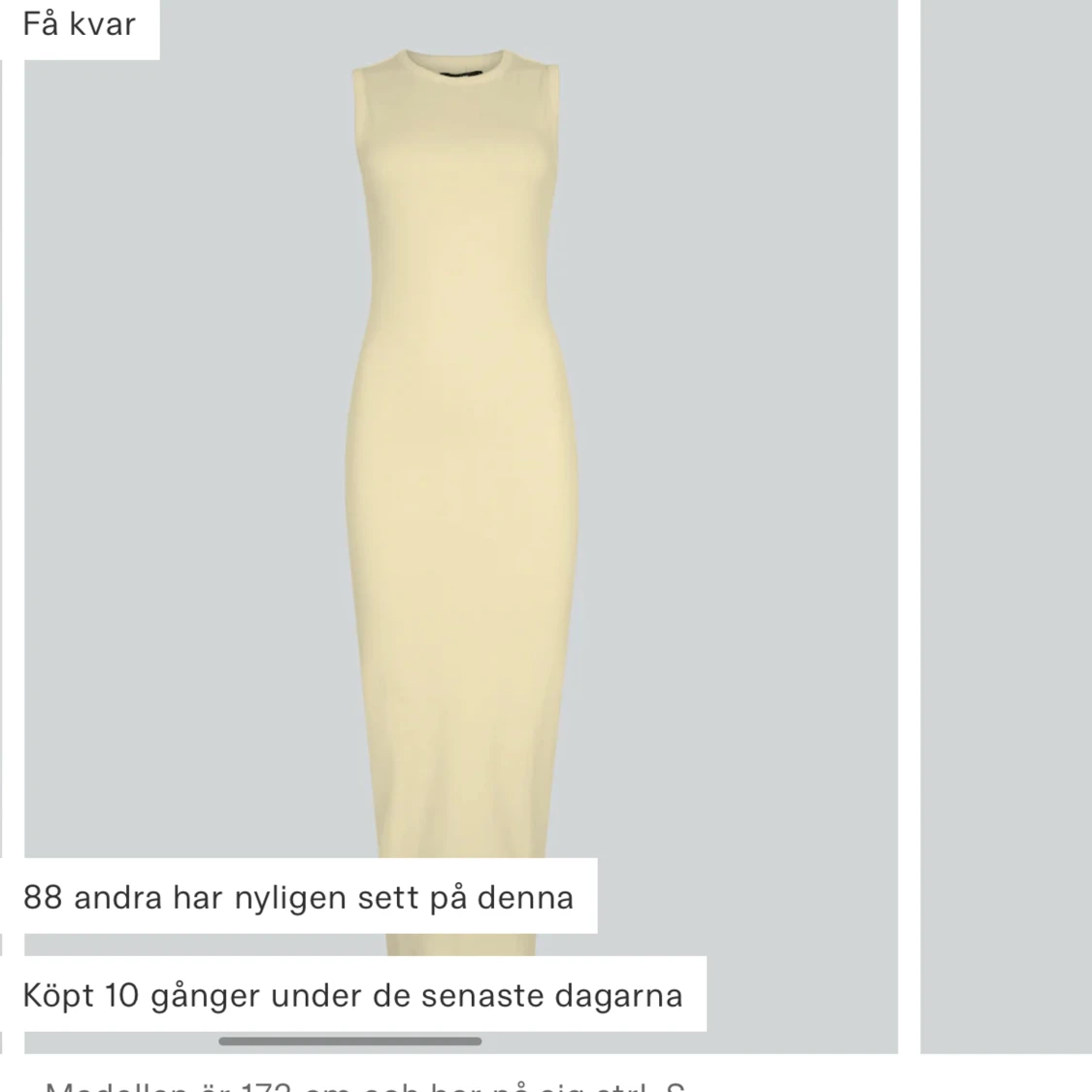 Gul ribbad klänning - 90