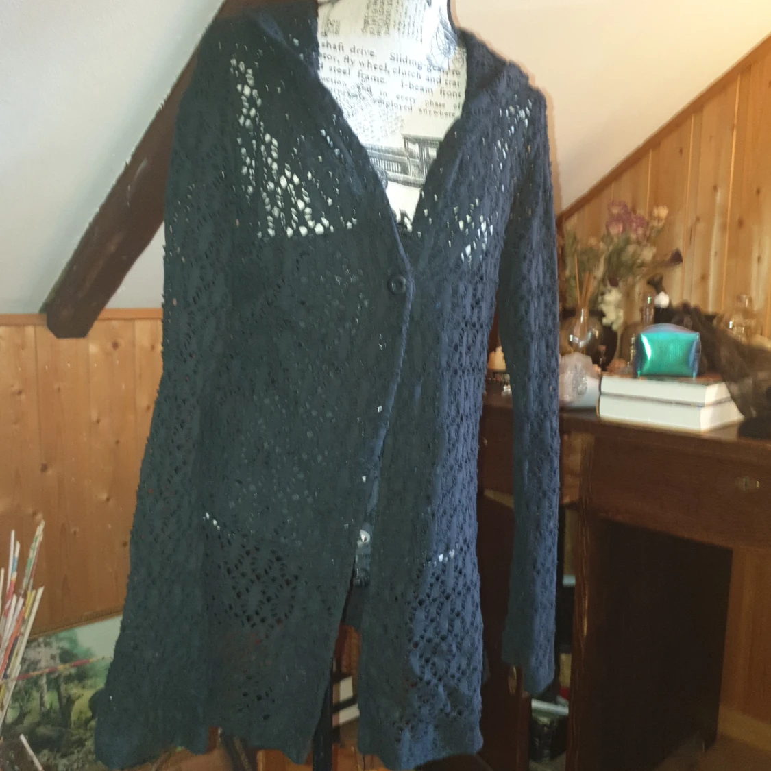 Stickad/virkad kofta - 90