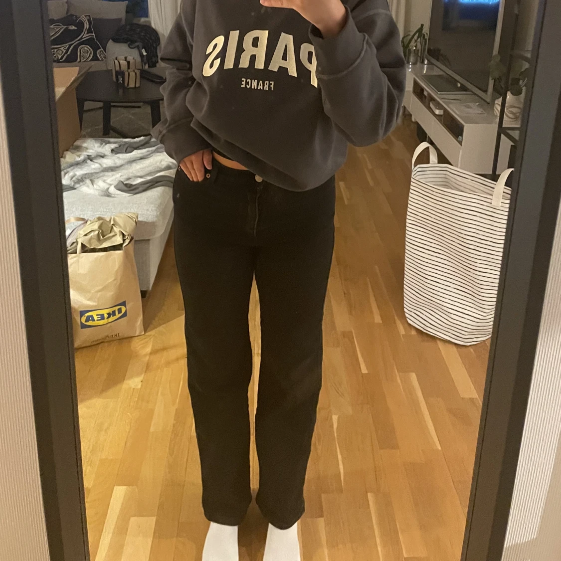 DR DENIM jeans raka svarta  - 90