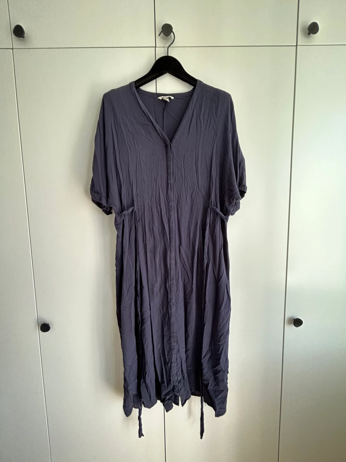 Navy blue midi dress - 90