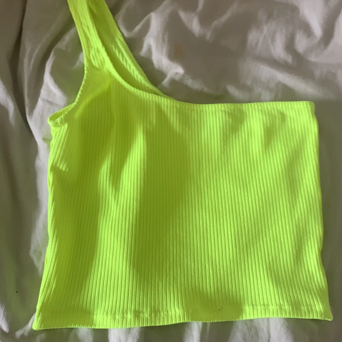 Linne/ Tröja  Ribbat Neon gult/grönt 