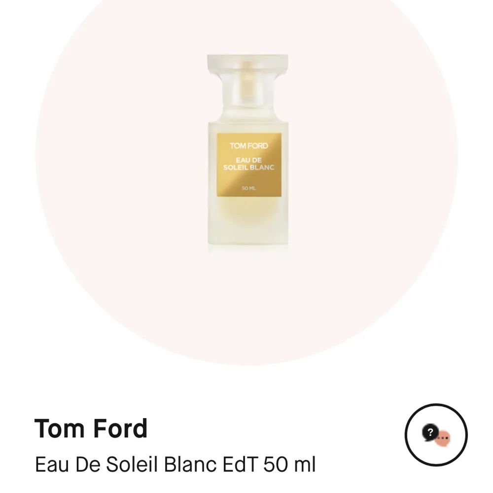 Tom Ford eau De soleil Blanc EDT 50ml  Ord pris 1310kr  Nästintill oanvänd. Använd endast två/tre ggr.   Köparen står för frakten 💘😃 Förpackningen tillkommer💗💗💗. Accessoarer.