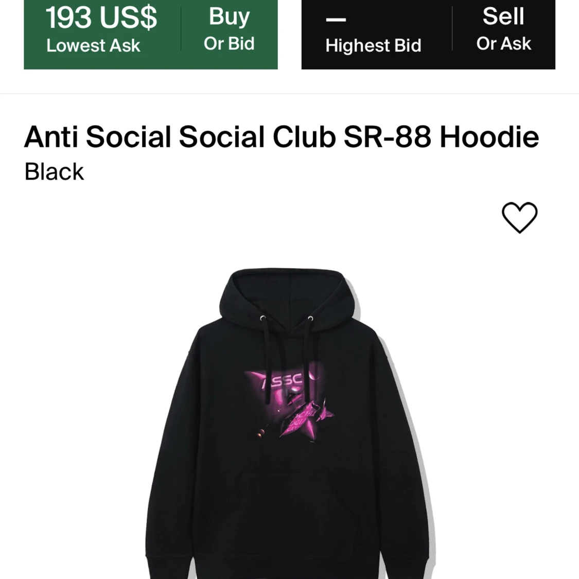 Anti Social Social Club Svart SR-88 Hoodie - 90