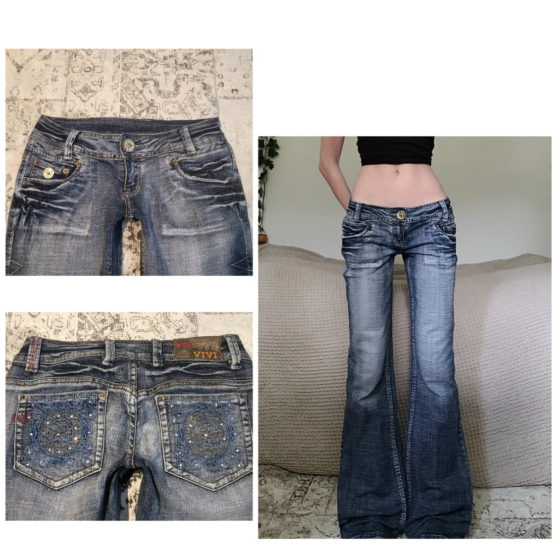 Lågmidjade jeans - 90