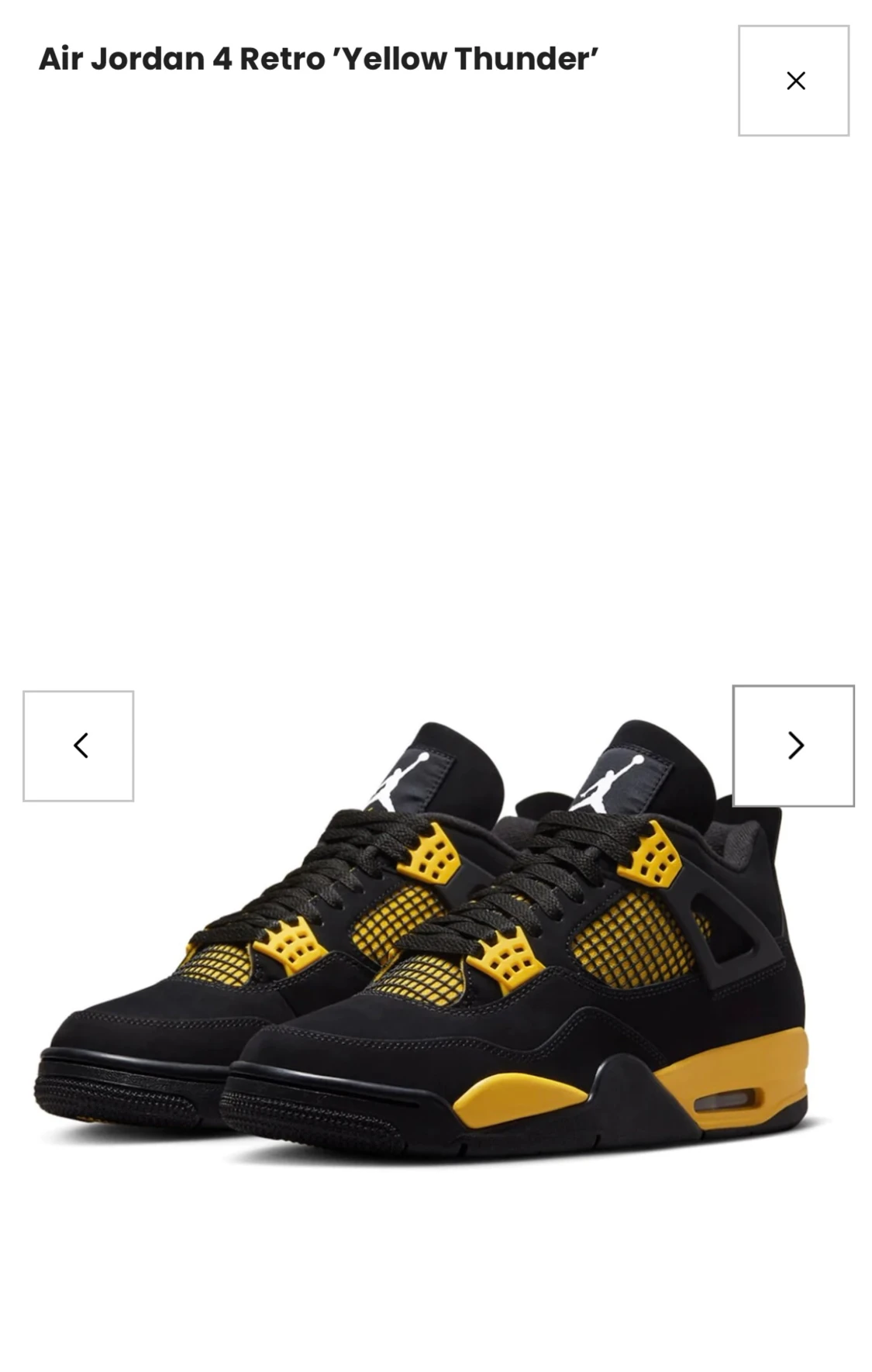 Air Jordan 4 Retro ’Yellow Thunder’
