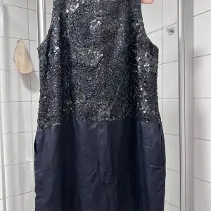 Day Birger et Mikkelsen marinblå festklänning, silk med paljetter.   Storlek 42  Mätt bröst (ungefär) 106cm  Kemitvätt  Använt några gånger men bra skick