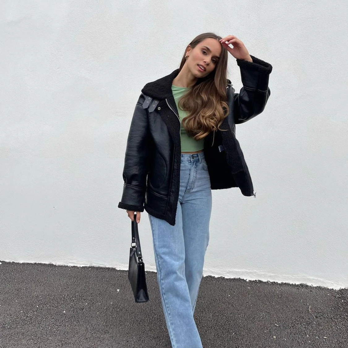 Varm läderjacka - Outfitbook - 91