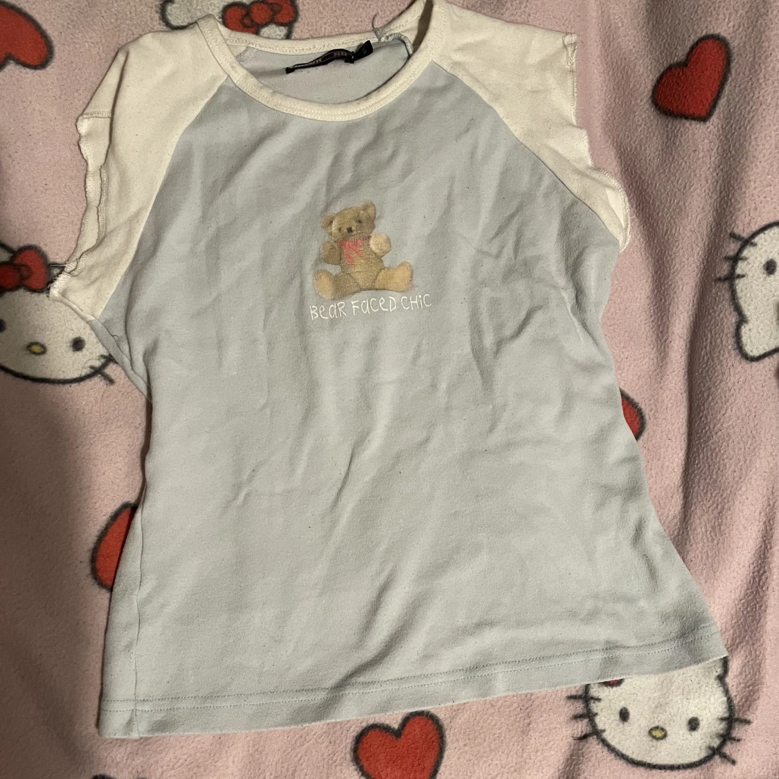 ”Vintage” croppad Nalle tröja