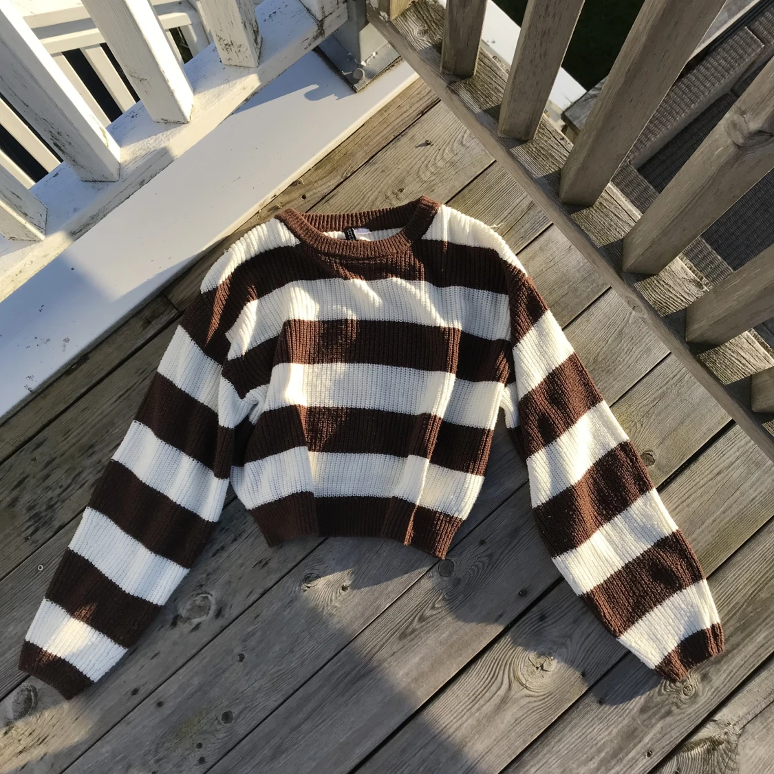 Randig stickad tröja h&m - 91