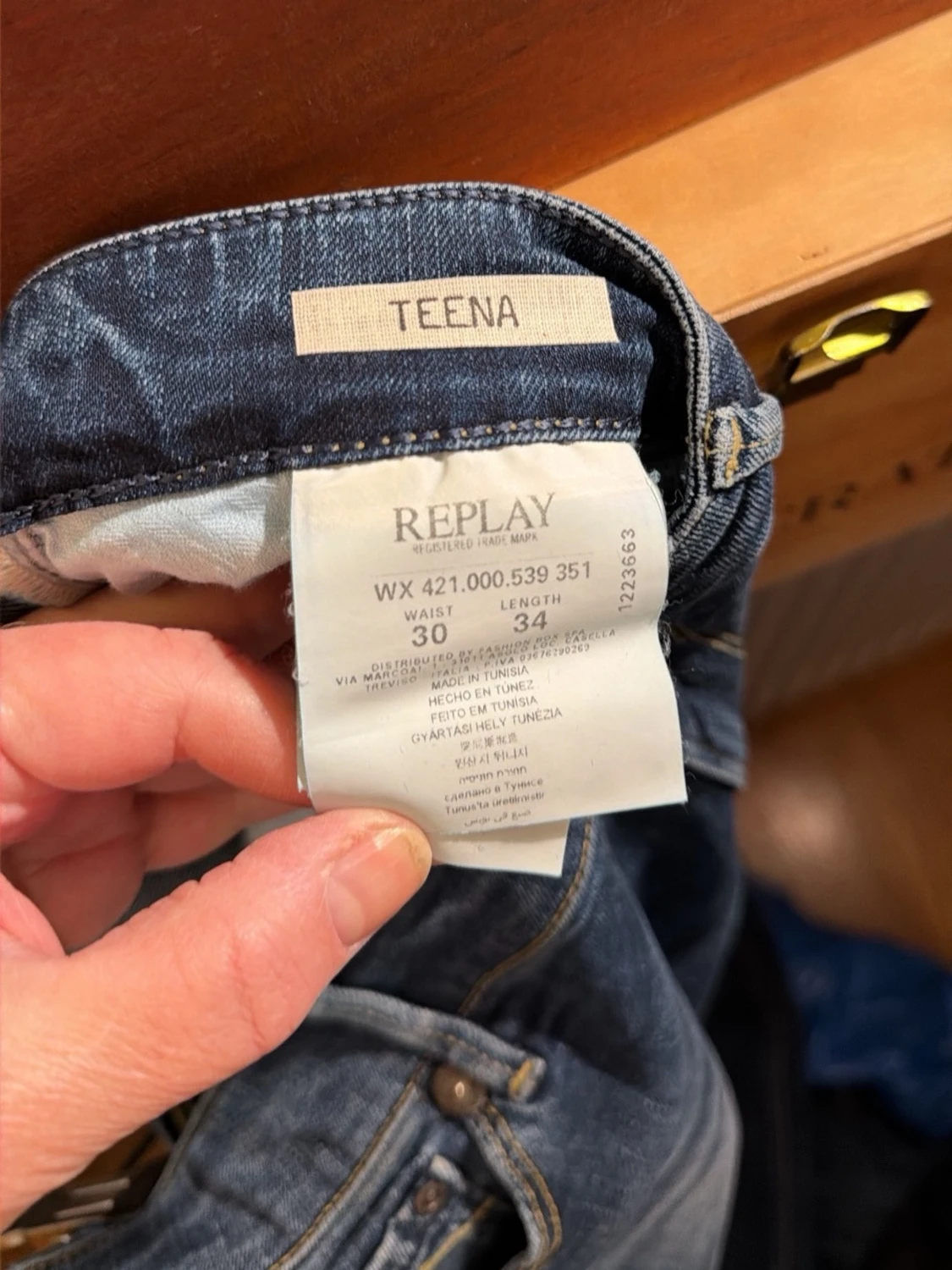  Replay flare jeans, storlek 30 blå denim - 5