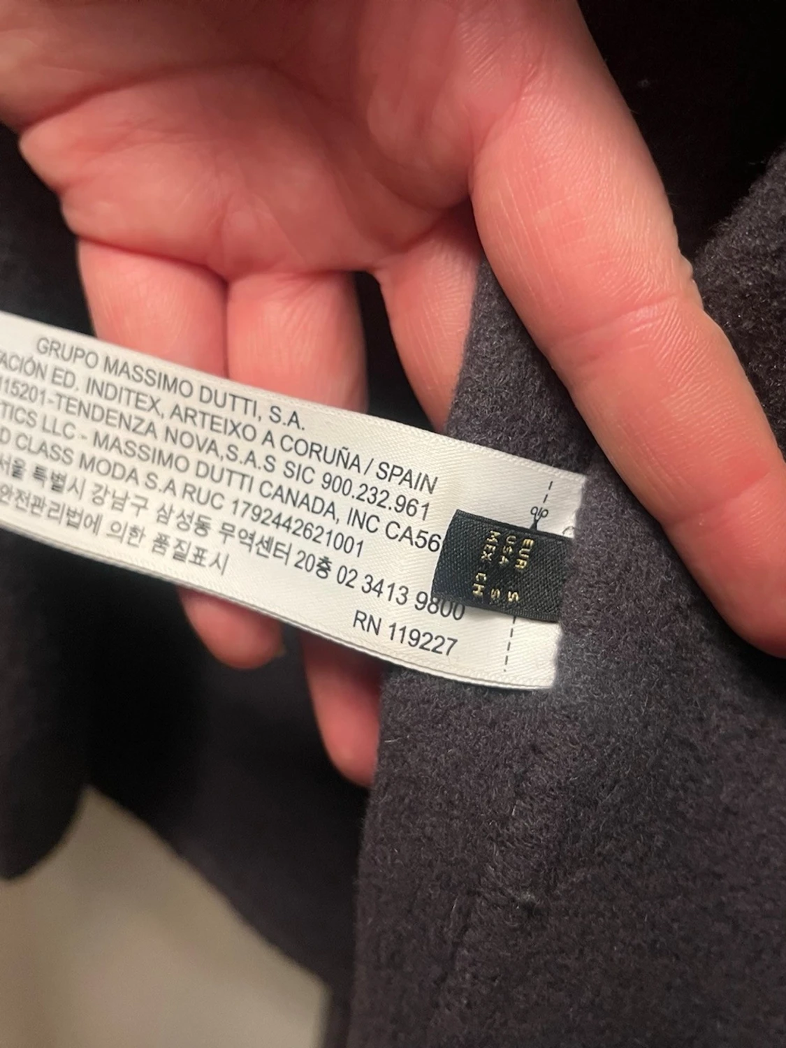 Mörkgrå kappa från Massimo Dutti - 4