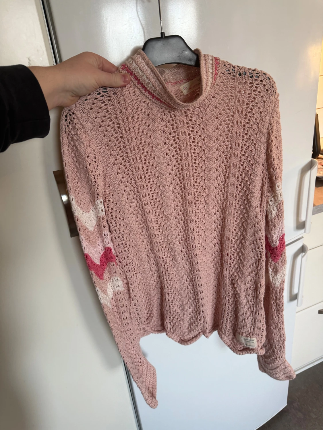 Rosa stickad polotröja Odd Molly - 2