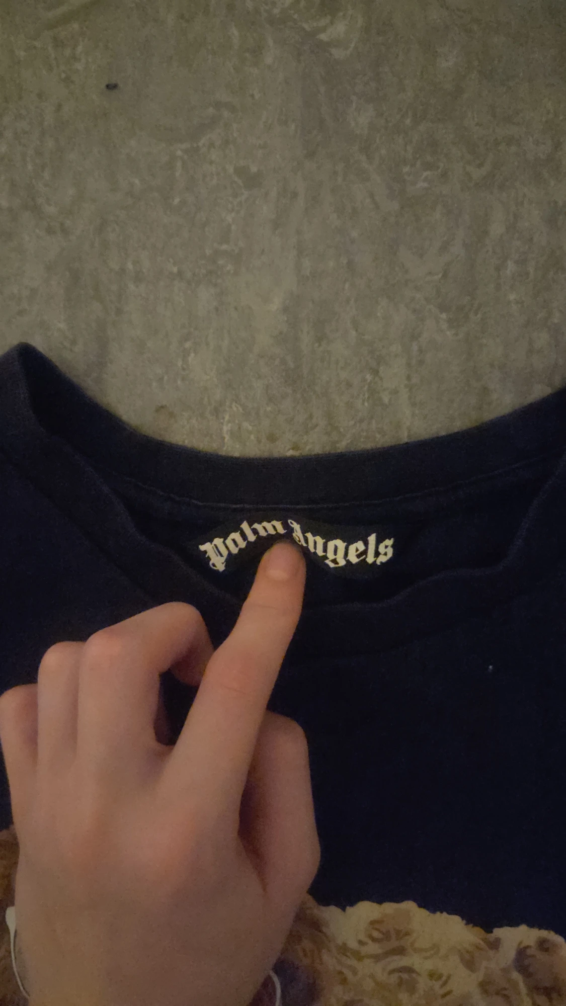 Svart Palm Angels t-shirt med nalletryck stl 158-164 - 1