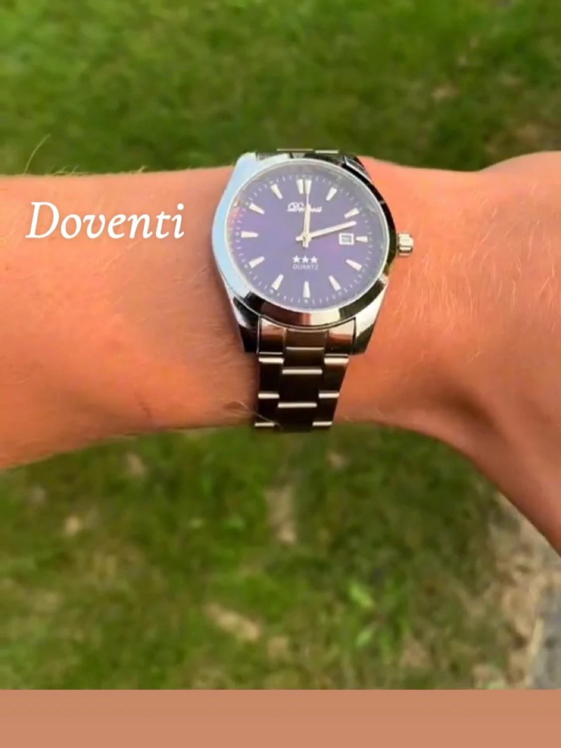 Blå och silverfärgad Doventi klocka - 2