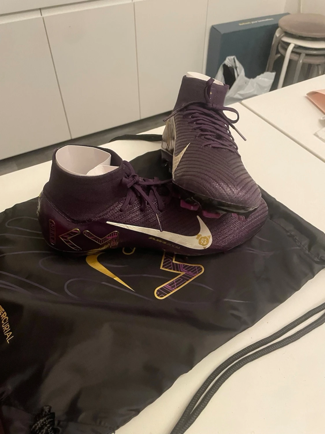 Nike Mercurial fotbollsskor lila/guld - 4