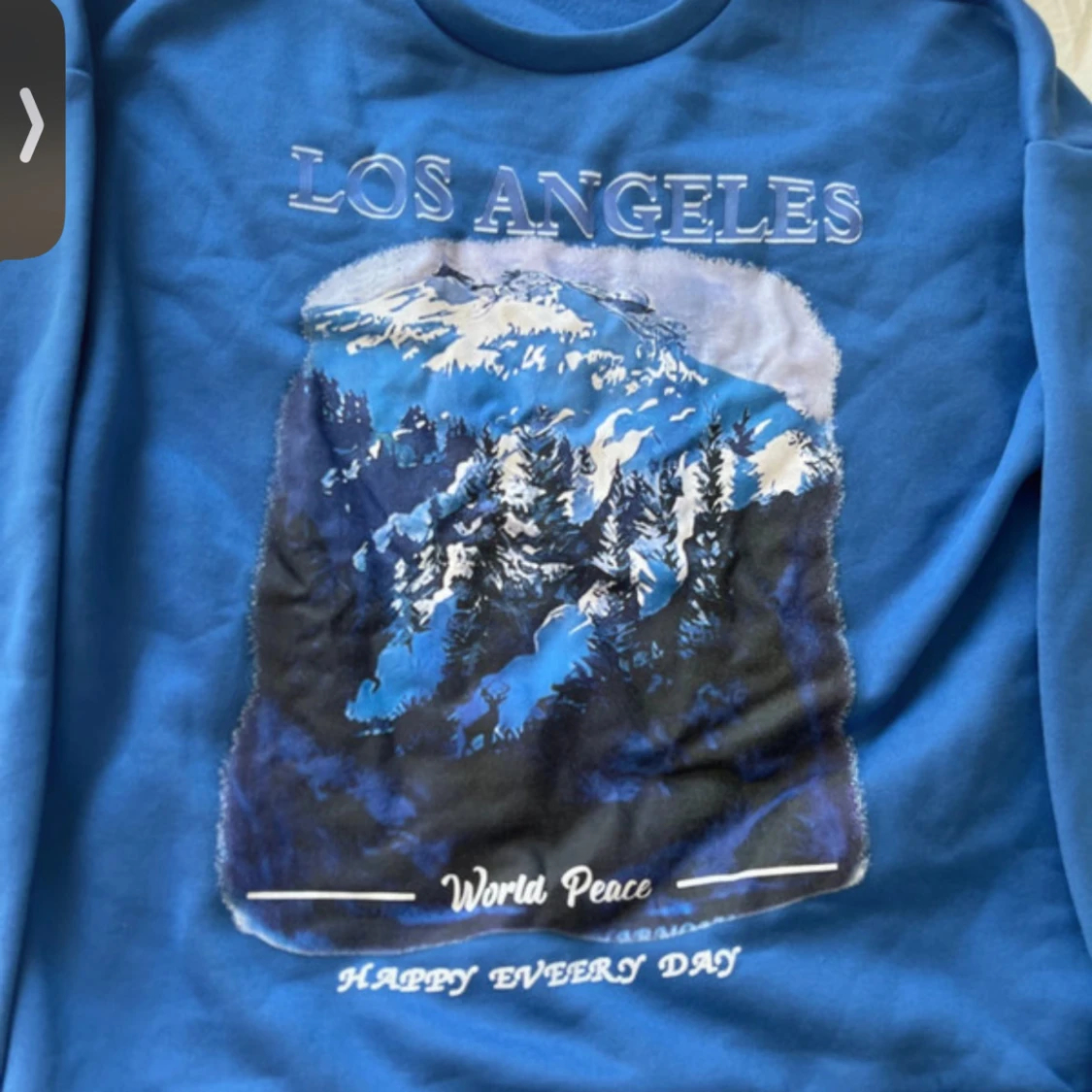 Blå sweatshirt med Los Angeles-tryck från SHEIN - 2