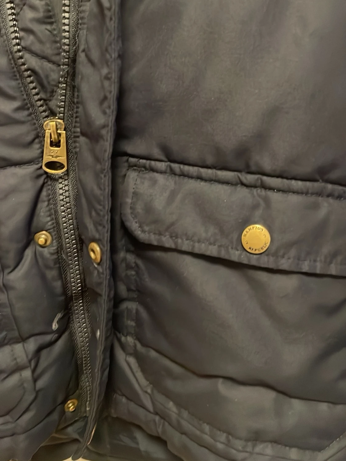 Mörkblå pufferjacka Hampton Republic - 4