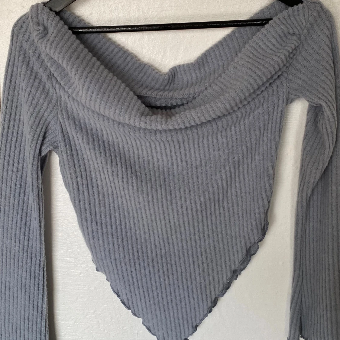 Grå ribbad topp från SHEIN