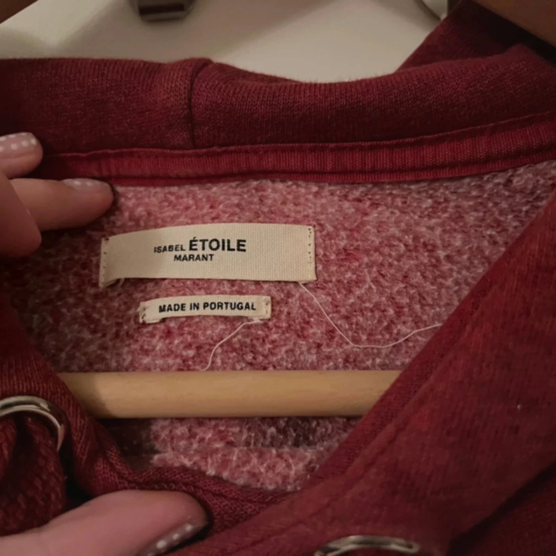 Vinröd hoodie från Isabel Marant - 2