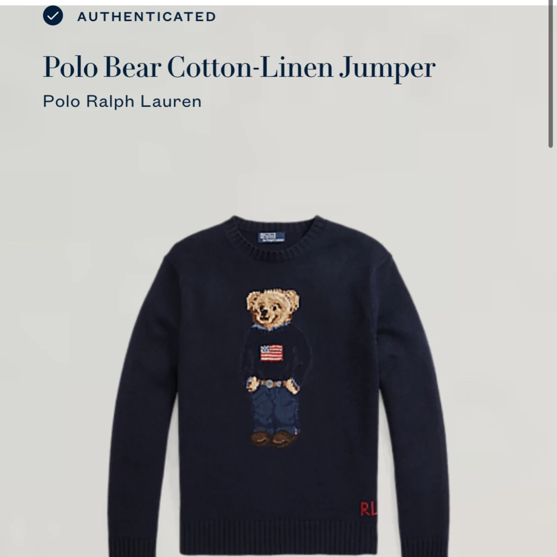 Stickad Polo Bear Tröja - 4