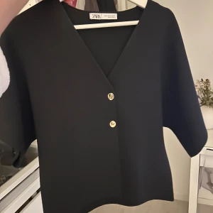 Topp/blus  - Säljer denna trendiga topp från Zara i jättebra skick