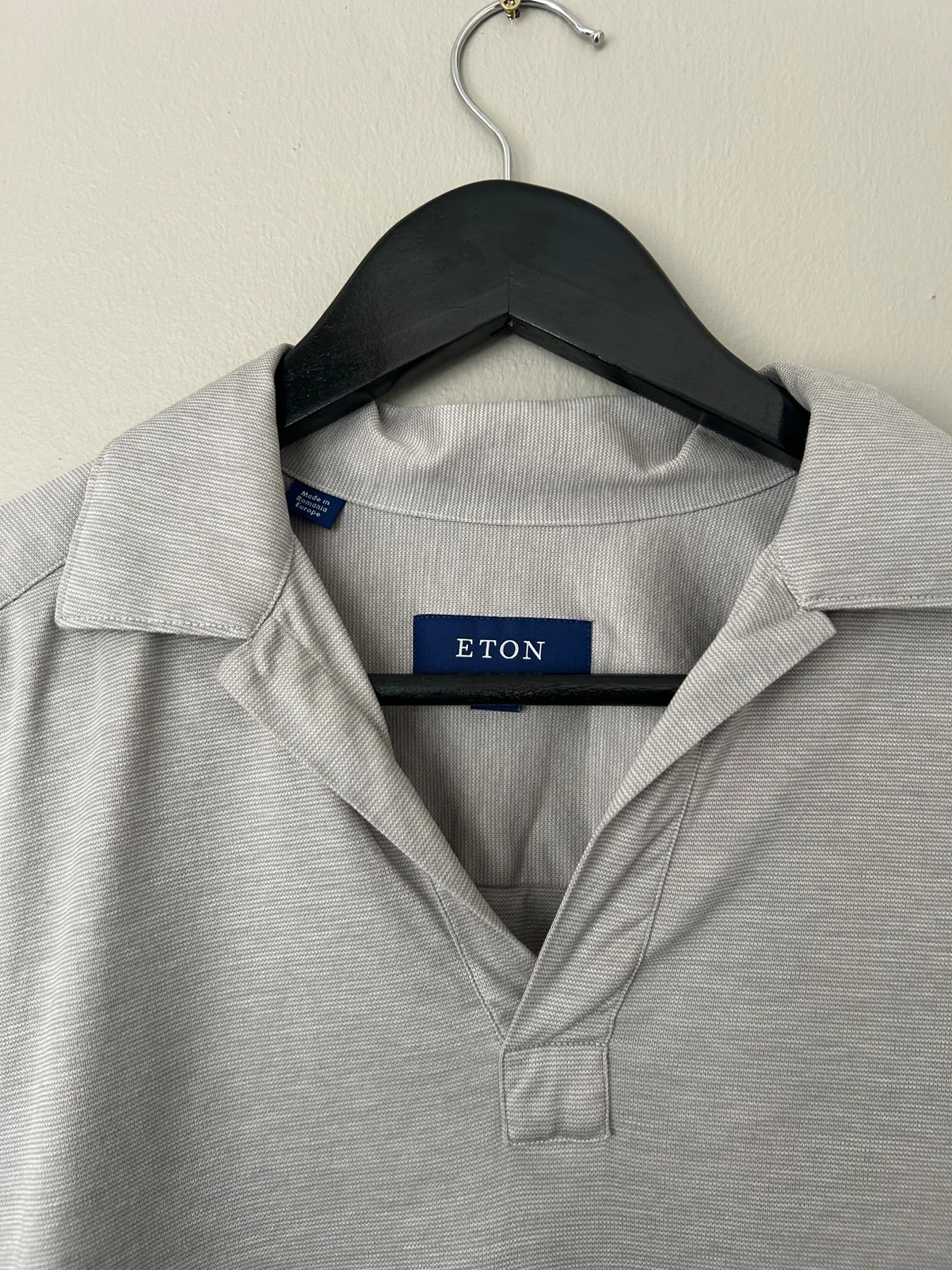 Ljusgrå långärmad pikétröja Eton - 2