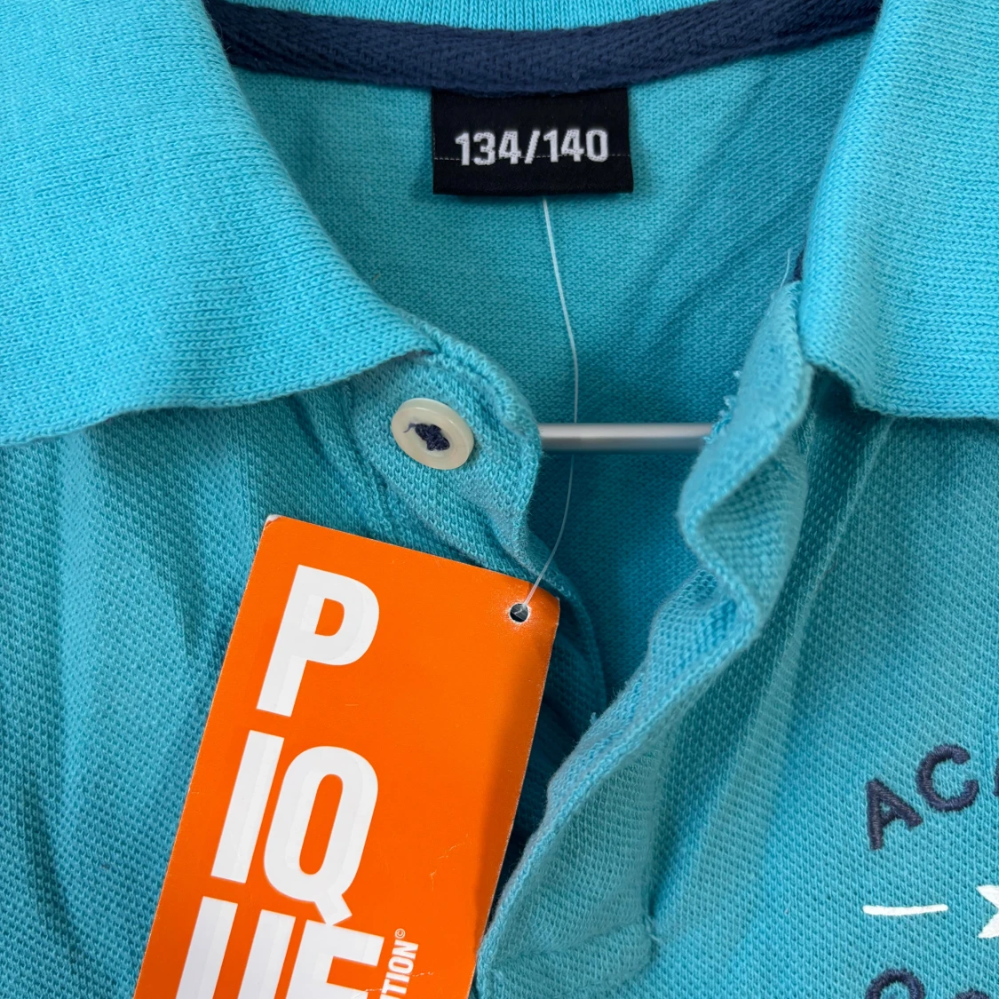 Turkos pikétröja - 134/140 - 2