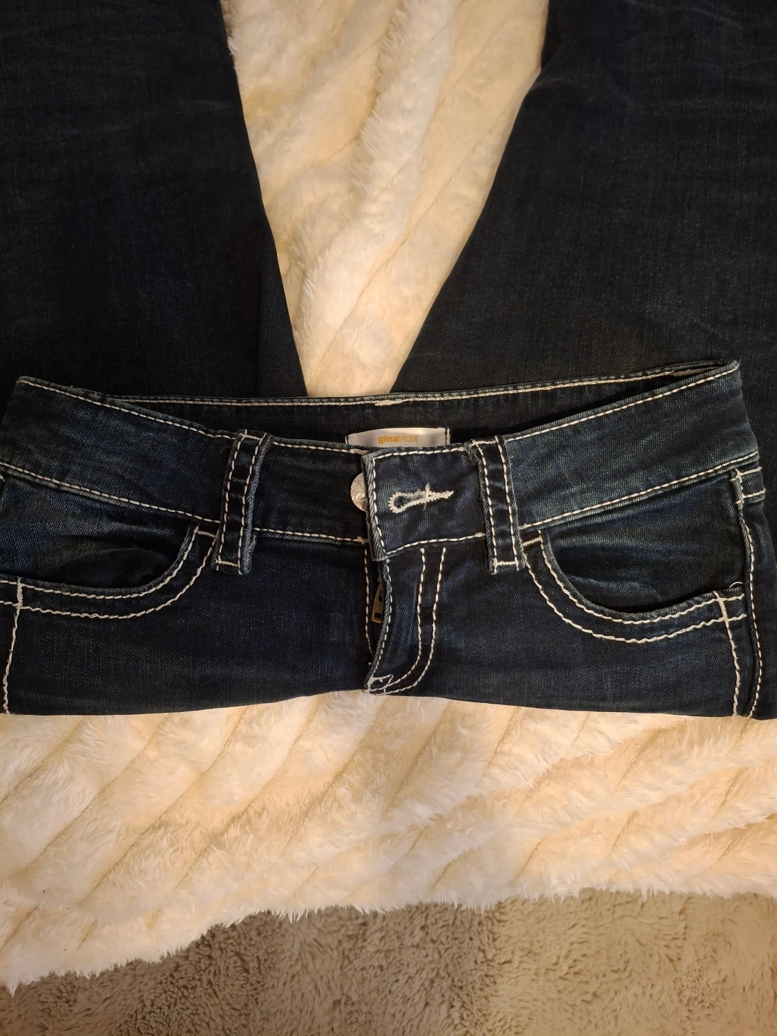 Lågmidjade bootcut jeans💗 - 3