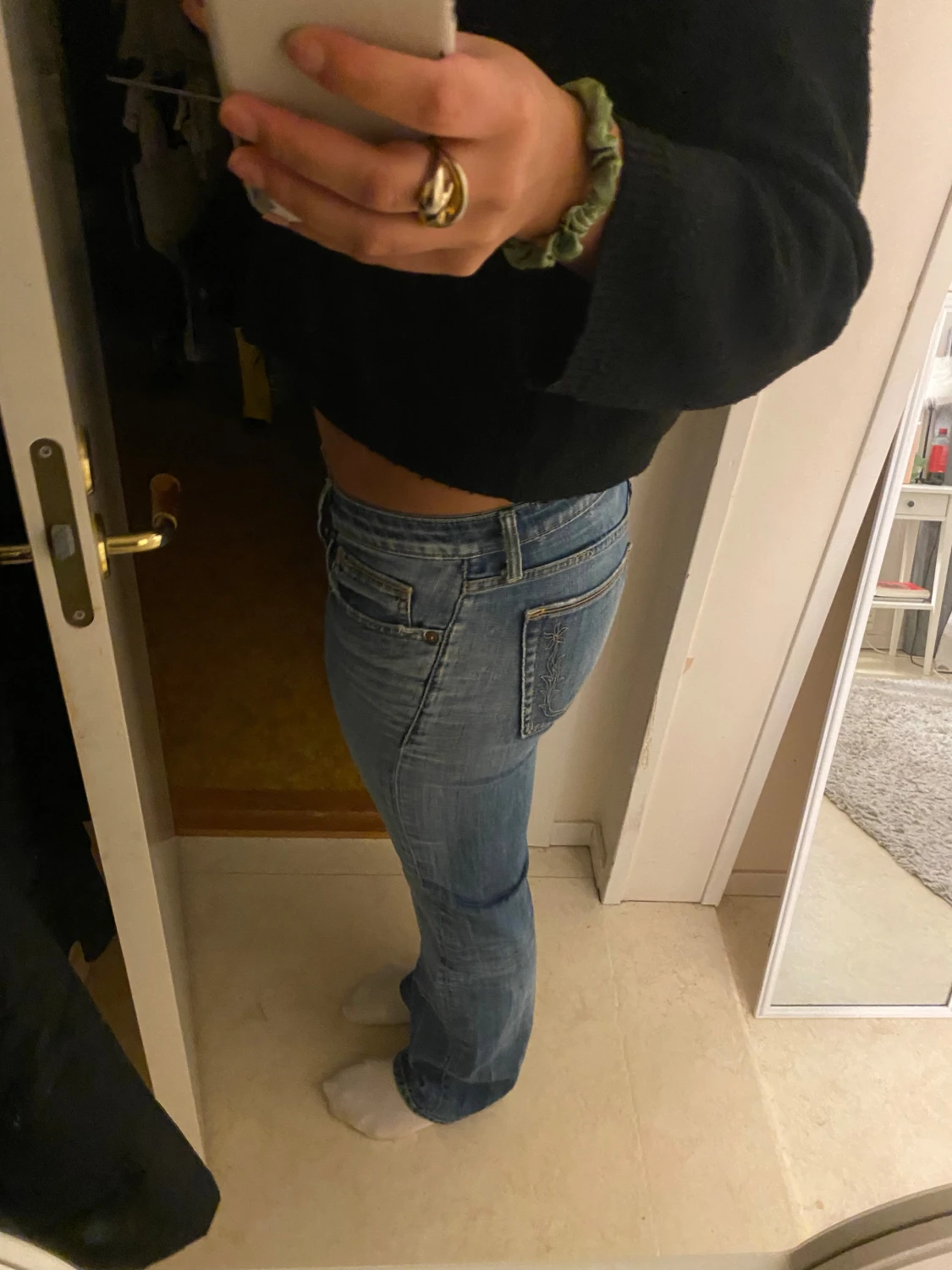 Blå bootcut jeans från Replay - 1