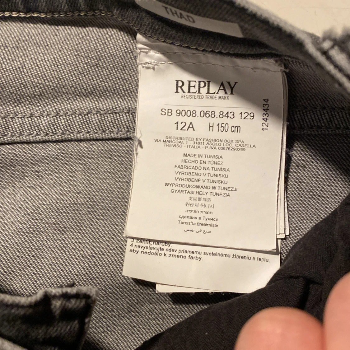 Grå Replay jeans, rak modell - 2