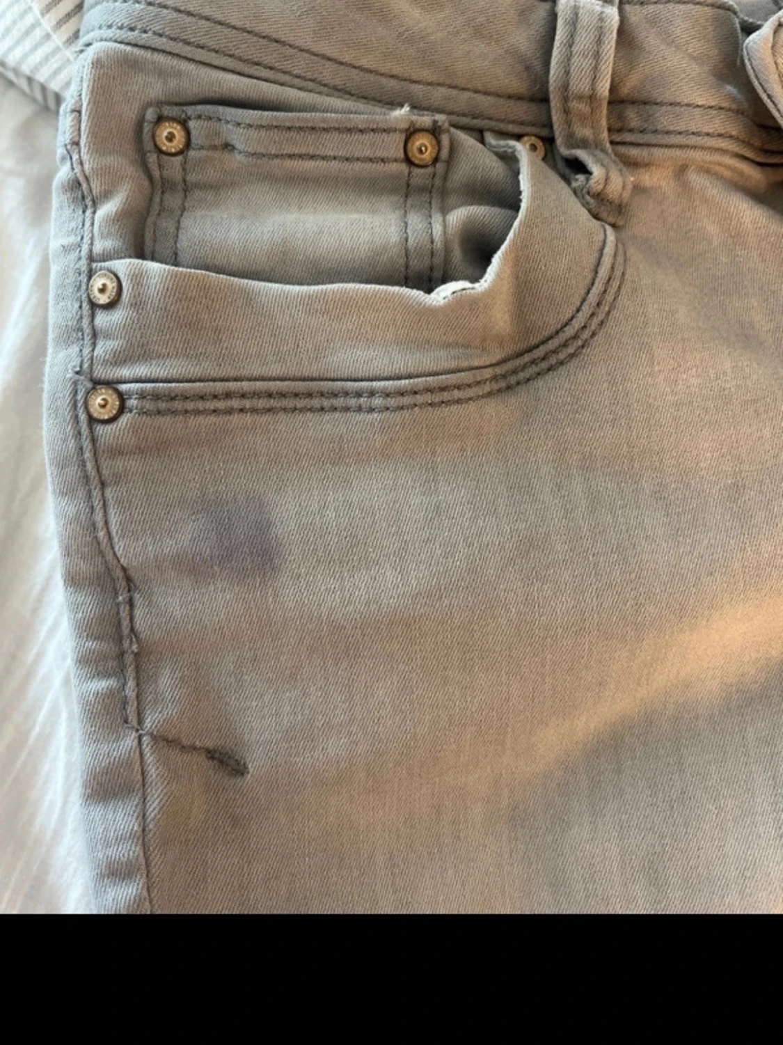 Ljusgrå bootcut jeans - 4