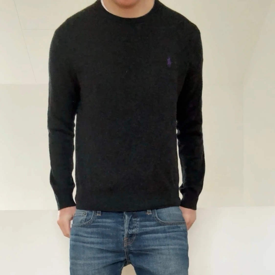 Ralph Lauren Mörkgrå ulltröja 