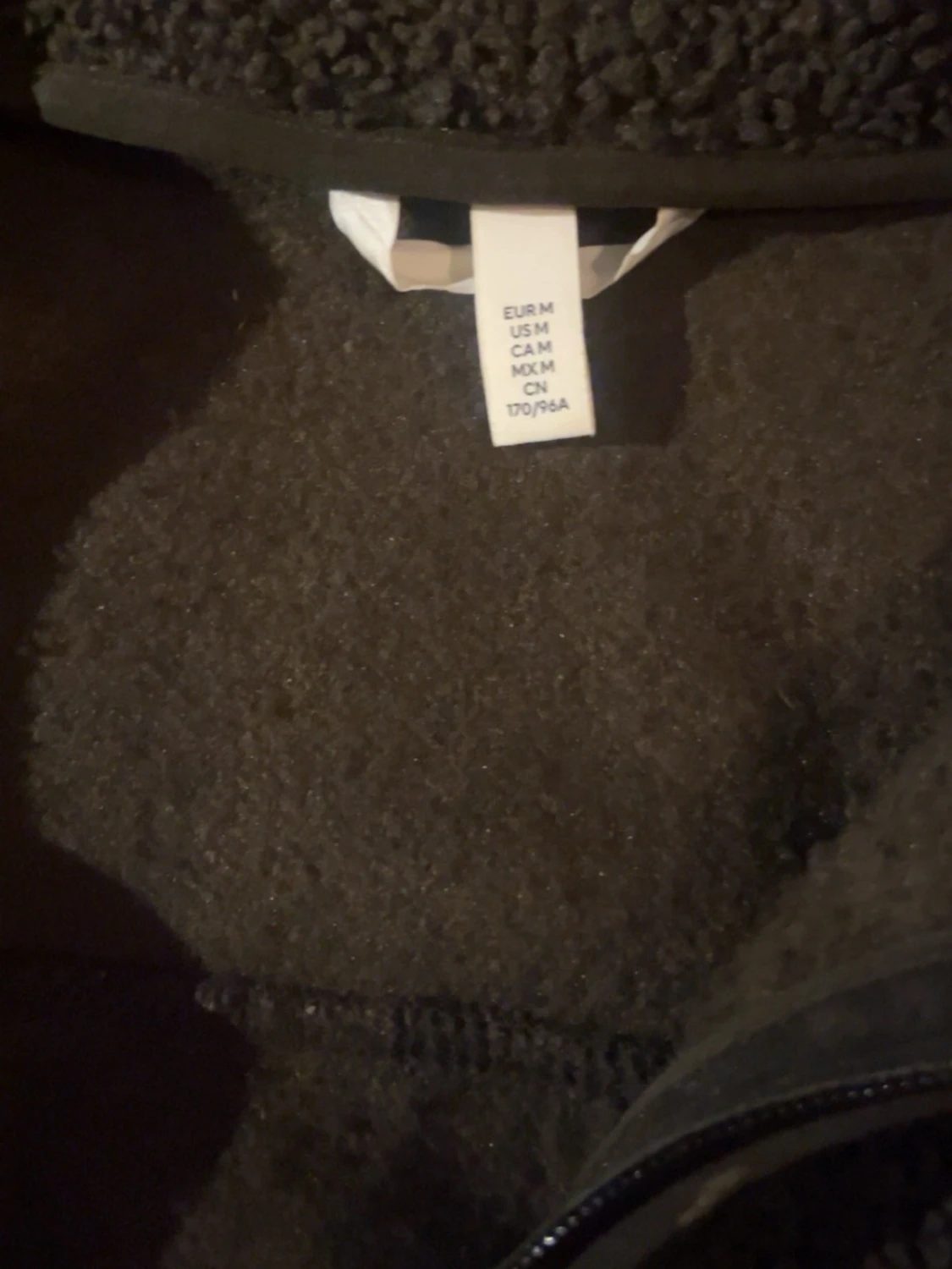 Mörkgrön teddyjacka med dragkedja - 4