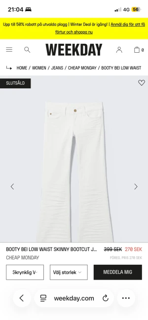 Vita jeans cheap Monday SÖKER!! - Söker dessa i storlek 36/32