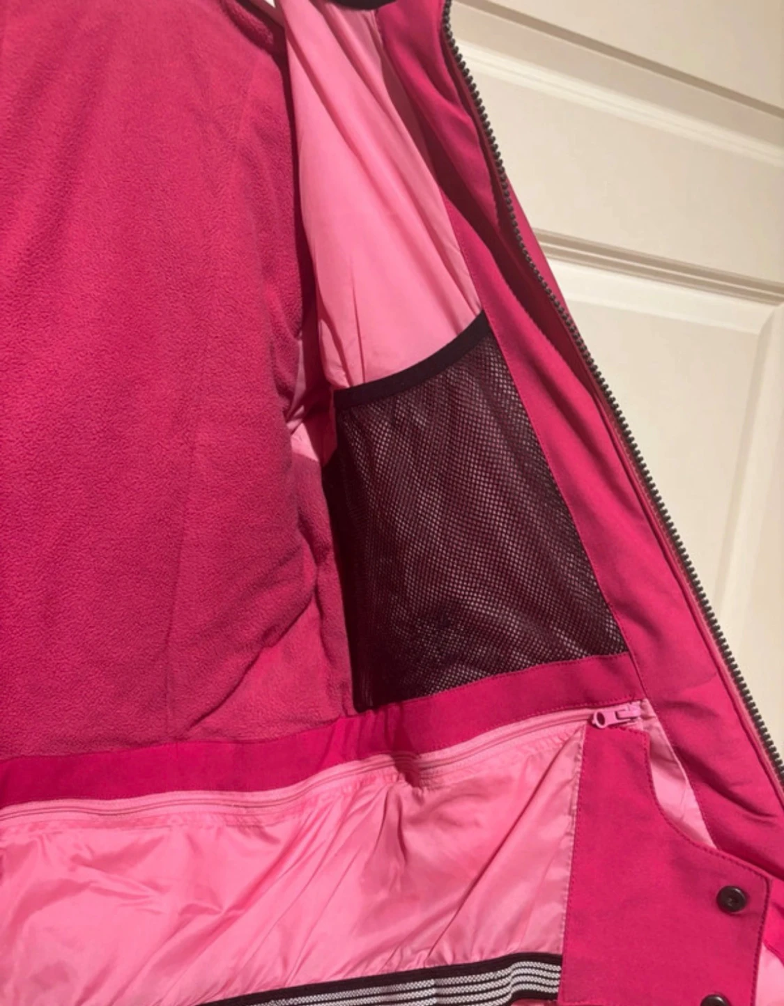 Rosa och svart vinterjacka  - 6