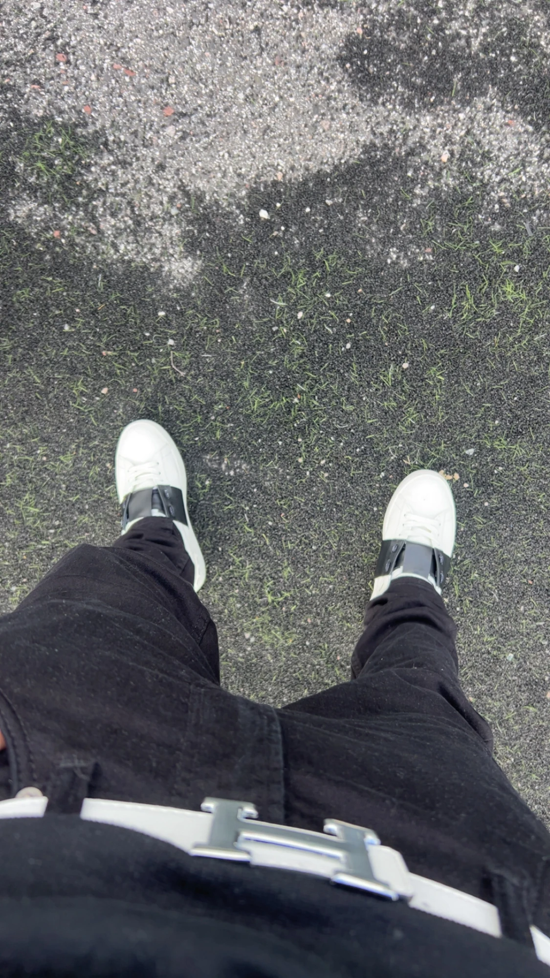 Vit svarta opens skor 