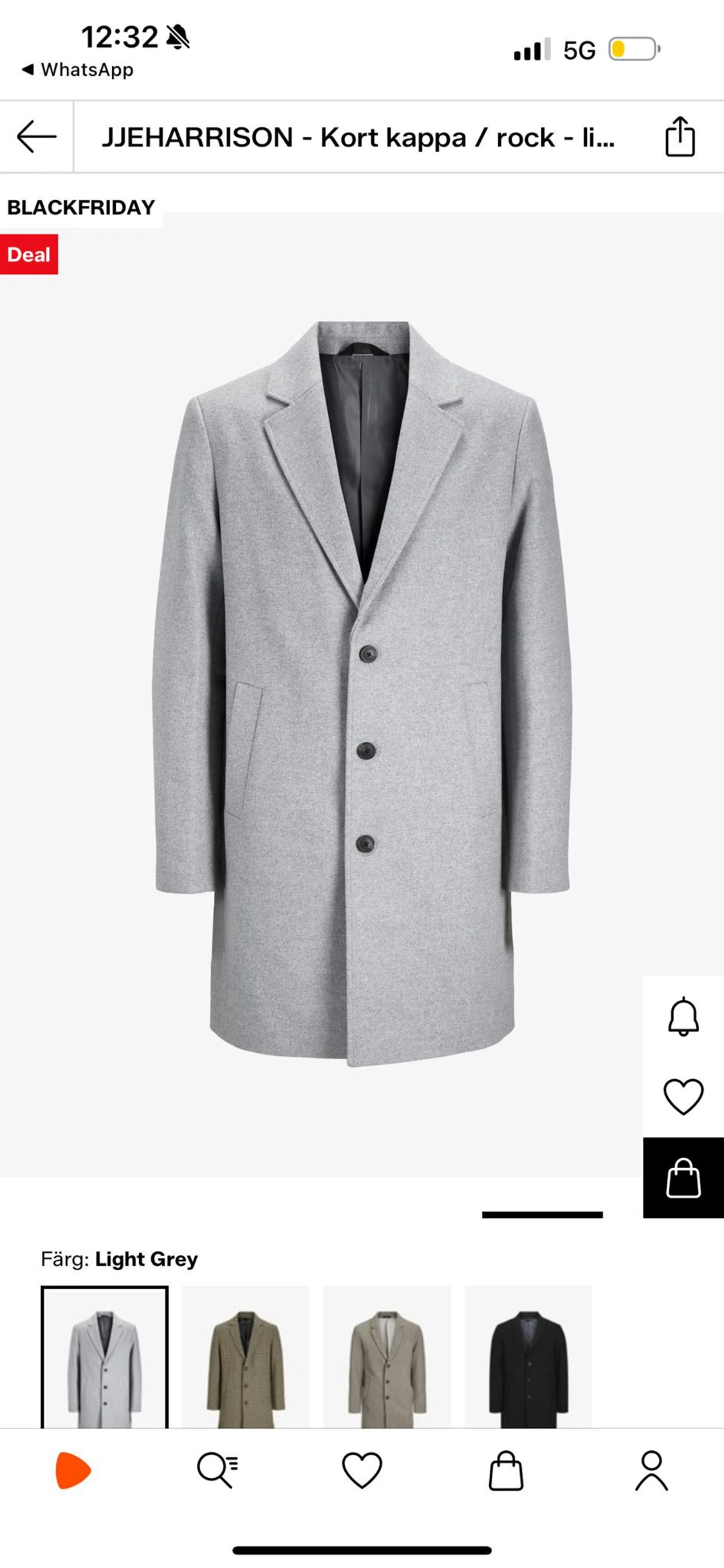 Ljusgrå kort kappa från Jack & Jones - 2