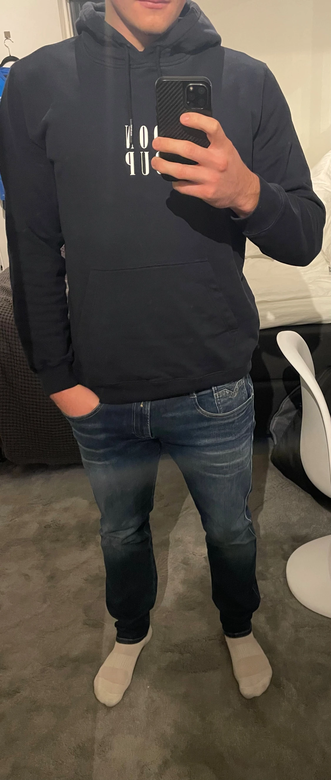 Mörkblå hoodie från Dondup - 3