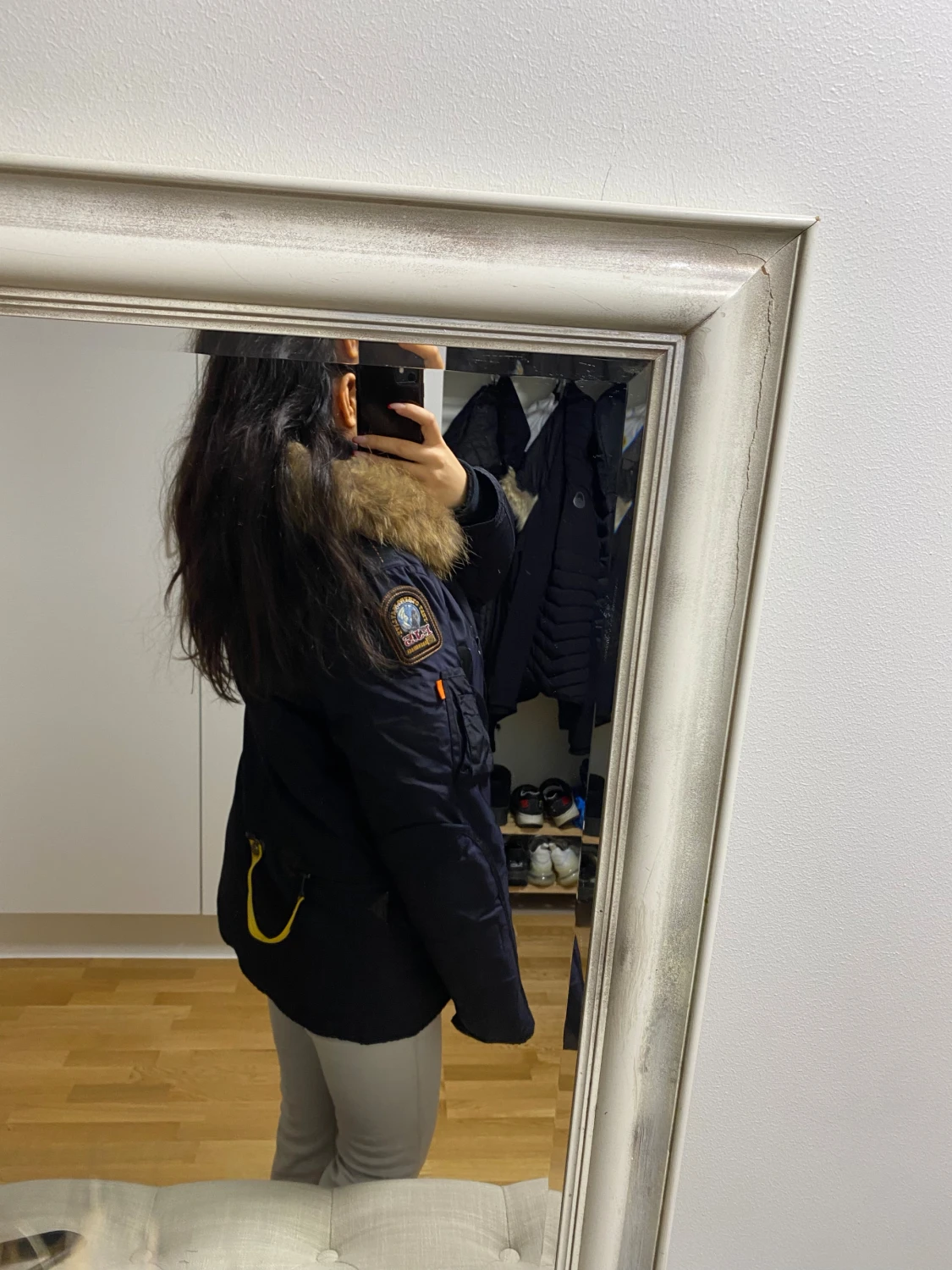 Parajumpers mörkblå parkajacka med päls - 3