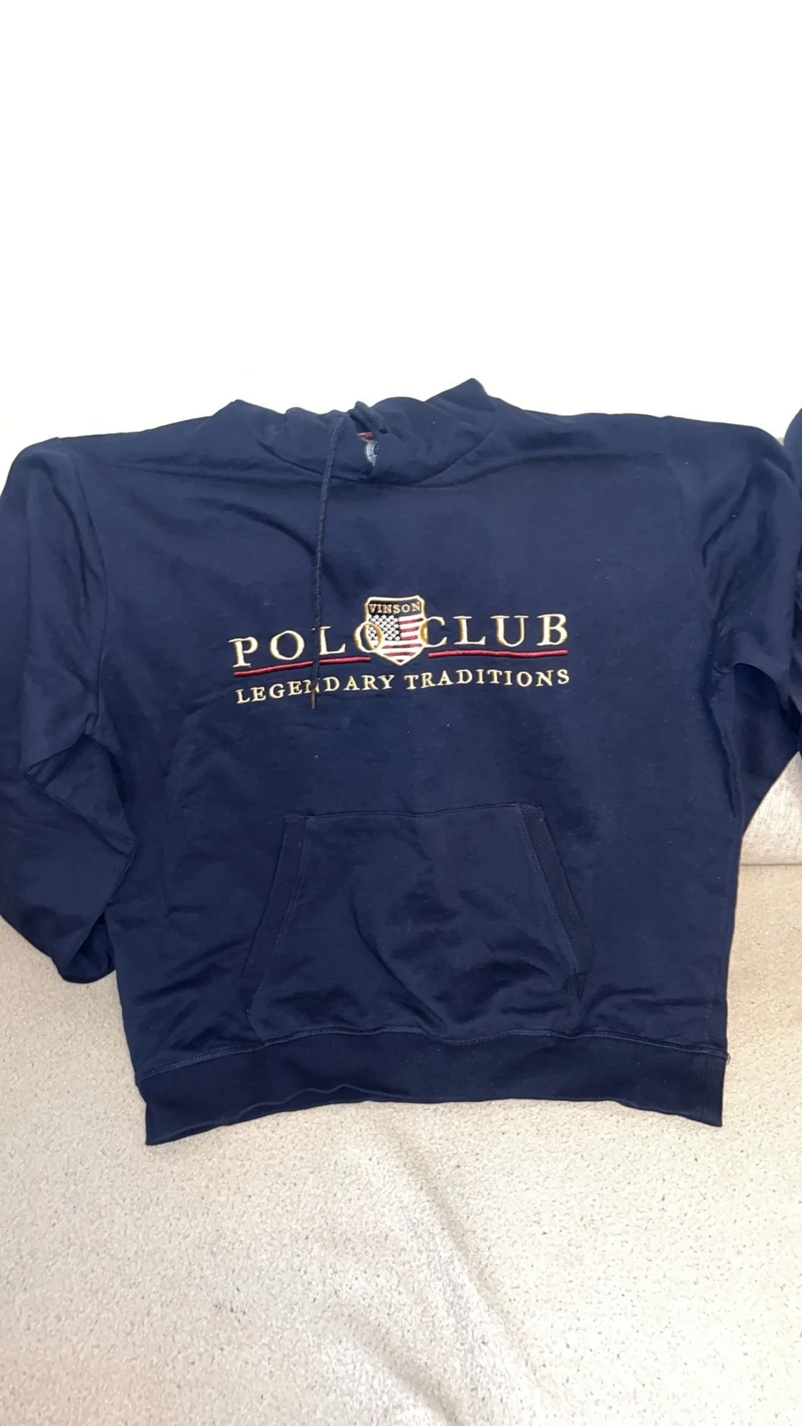 Mörkblå hoodie från Vinson Polo Club - 1